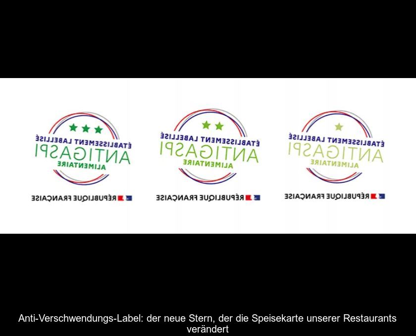 Anti-verschwendungs-label: Der Neue Stern, Der Die Speisekarte Unserer Restaurants Verändert