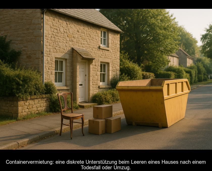 Containervermietung: Eine Diskrete Unterstützung Beim Leeren Eines Hauses Nach Einem Todesfall Oder Umzug.