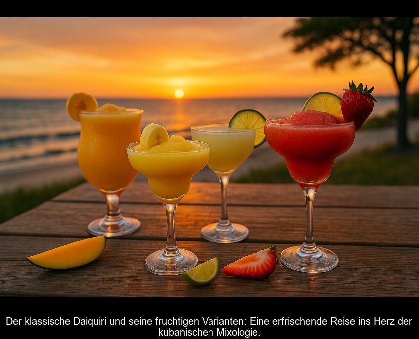 Der Klassische Daiquiri Und Seine Fruchtigen Varianten: Eine Erfrischende Reise Ins Herz Der Kubanischen Mixologie.