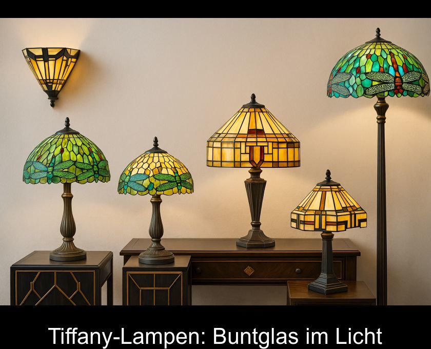 Tiffany-lampen: Buntglas Im Licht