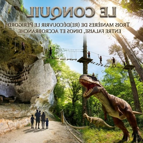 Der Conquil: drei Möglichkeiten, das Périgord zwischen Klippen, Dinosauriern und Hochseilgarten (wieder)zuentdecken.