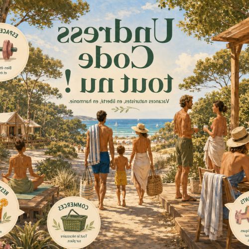 Frankreich 4 Naturismus: die Kunst, nackt zu leben, entlang der Strände und Kiefernwälder.