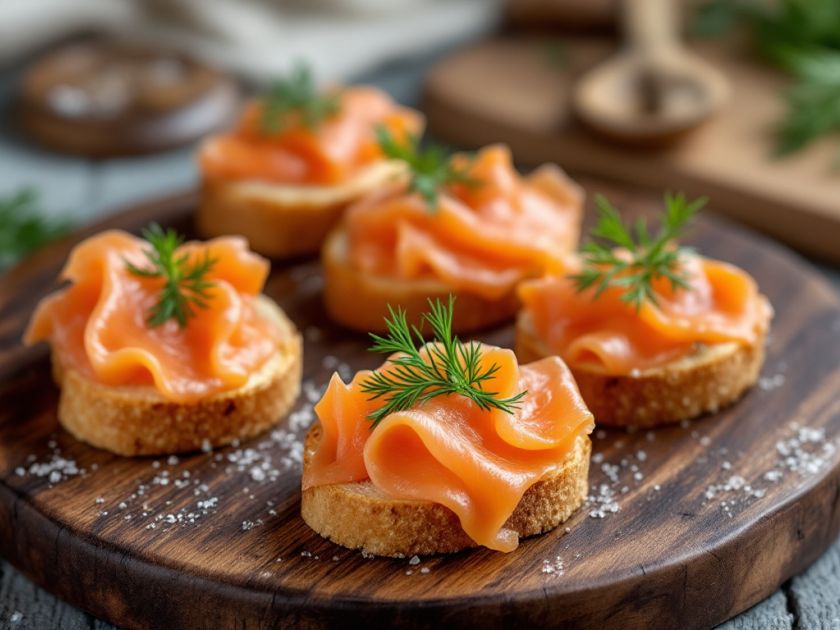 Gourmet-Toast mit Räucherlachs