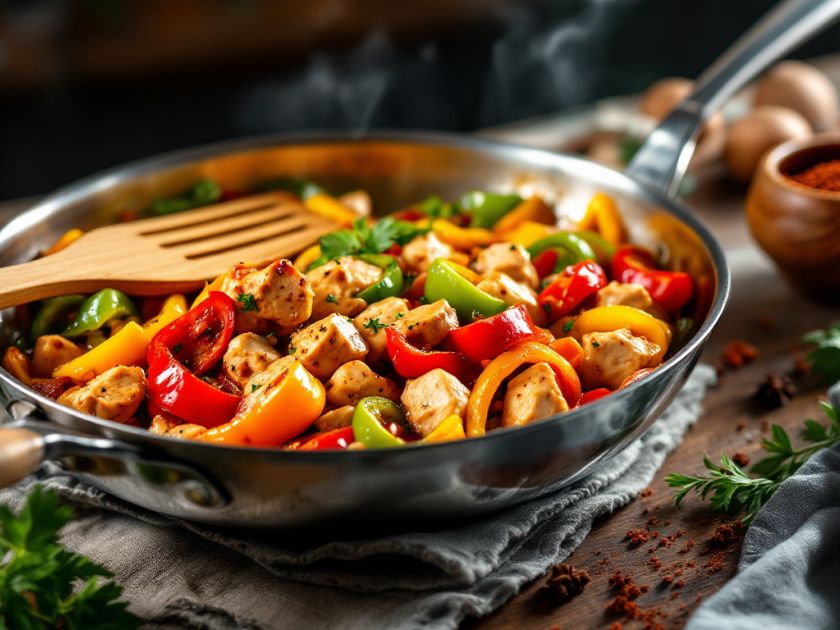 Hühnchen mit Paprika und Paprika - Leckeres Rezept