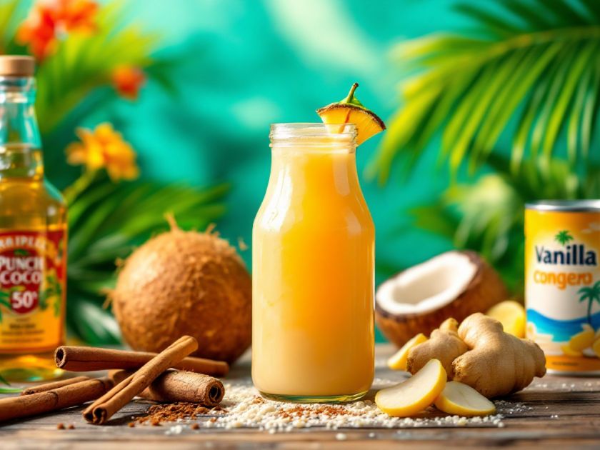 Rezept für Punch Coco Créole : Süße und Gewürzte Getränk