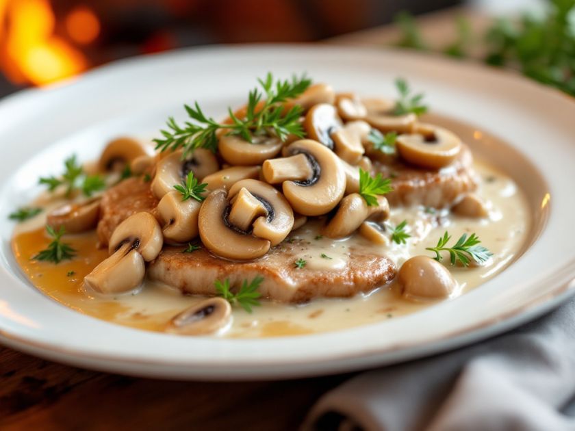 Schnitzel mit Sahne und Champignons: Ein köstliches und tröstendes Rezept
