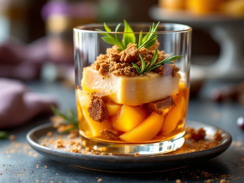 Verrine Von Foie Gras Mit Äpfeln Und Lebkuchen