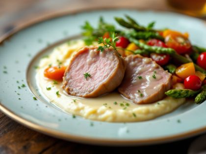 Kalbsbries mit Sahne und Portwein : Ein Einfaches Gourmet-Rezept