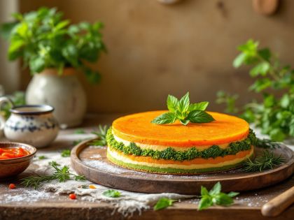 Buntes Gemüseflan mit Wermut