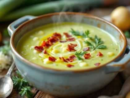 Schnelle Lauch- und Kartoffelsuppe
