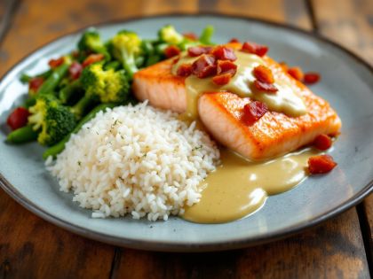 Senfsauce mit Saumonette : Einfache und schmackhafte Rezept