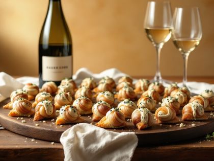 Gourmet-Appetithappen mit Schnecken
