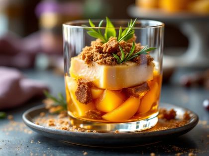Verrine Von Foie Gras Mit Äpfeln Und Lebkuchen