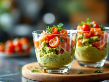 Verrine Mit Guacamole Und Geräuchertem Lachs : Eine Erfrischende Vorspeise