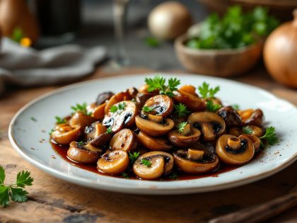 Pariser Champignons in Balsamico gebraten